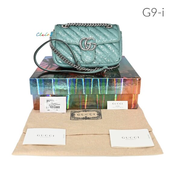 Gucci 446744 GG Marmont Sequin Shoulder Bag - Picture 5 of 10